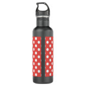Bouteille D'eau Red Polka Dot Pattern Black Monogram (Dos)