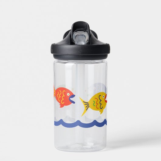 Bouteille D'eau Red Yellow Blue Green Fishies Water Bottle (Avant)