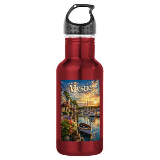 Bouteille D'eau Reflets du port mystique (Devant)