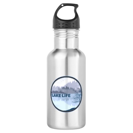 Bouteille D'eau Réflexion sur la vie des lacs (Devant)