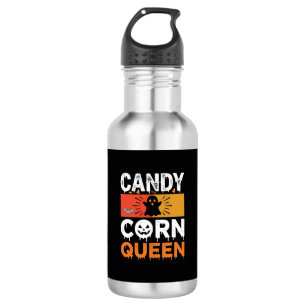 Bouteille D'eau Reine de bonbons de maïs Halloween SVG Design