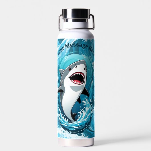 Bouteille D'eau Rejoignez-nous pour un requin mordant (Arrière)