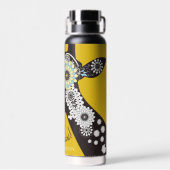Bouteille D'eau Relax - Girafe drôle funky jaune (Arrière)