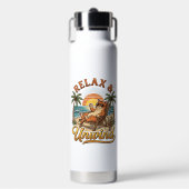 Bouteille D'eau Relax & Unwind Chat de Plage Design de Gravure Vin (Salle de sport)