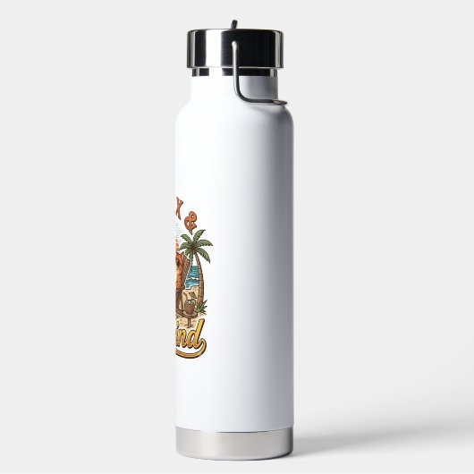 Bouteille D'eau Relax & Unwind Chat de Plage Design de Gravure Vin (Gym)