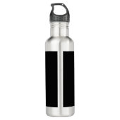 Bouteille D'eau Remarquable élégant unique moderne noir uni (Dos)