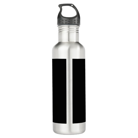 Bouteille D'eau Remarquable élégant unique moderne noir uni (Dos)