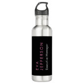 Bouteille D'eau Remarquable élégant unique moderne noir uni (Devant)