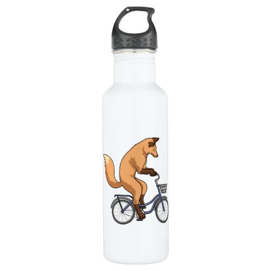 Bouteille D'eau Renard avec vélo (Devant)