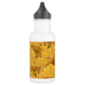 Bouteille D'eau Renards et papillons sur orange (Gauche)