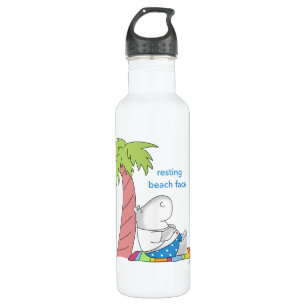 Bouteille D'eau REPOS PLAGE FACE Bouton ventre Hippo Boynton