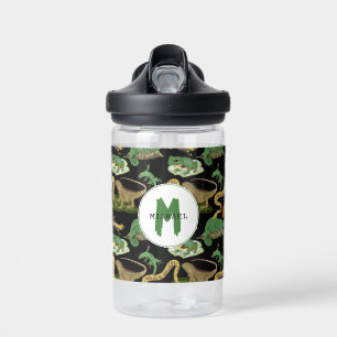 Bouteille D'eau Reptile, lézards et amphibiens École de monogramme