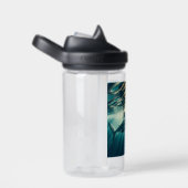 Bouteille D'eau Requin dans la mer bleue profonde & soleil (Arrière Complet)