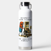 Bouteille D'eau Respect Your Elders Gaming Control Retro Funny (Avant)