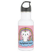 Bouteille D'eau Restez Hydraté Chat Unicorn (Devant)