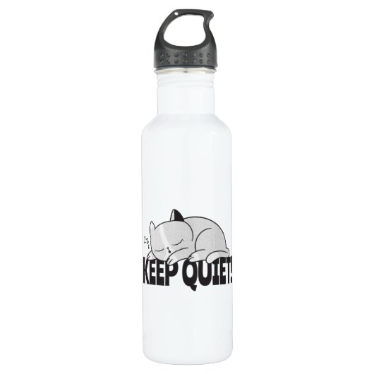 Bouteille D'eau Restez tranquille Lazy endormi chat (Devant)