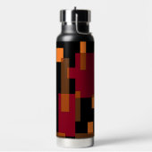 Bouteille D'eau Résumé géométrique Rouge Orange Brown Noir (Gym)