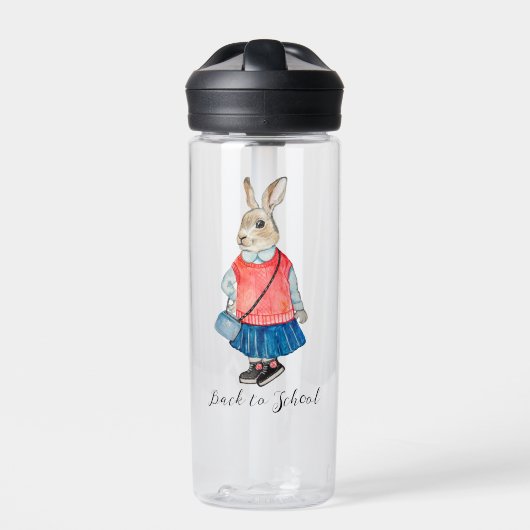 Bouteille D'eau Retour à l'école chic lapin imaginaire (Extérieur)