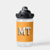 Bouteille D'eau Retour à l'école Monogramme Initial Orange (Salle de sport)