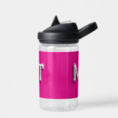 Bouteille D'eau Retour à l'école Monogramme Initiale Féminin Rose (Gauche)