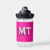 Bouteille D'eau Retour à l'école Monogramme Initiale Féminin Rose (Salle de sport)