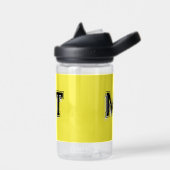 Bouteille D'eau Retour à l'école Monogramme Initiale Jaune (Gauche)
