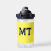 Bouteille D'eau Retour à l'école Monogramme Initiale Jaune (Salle de sport)