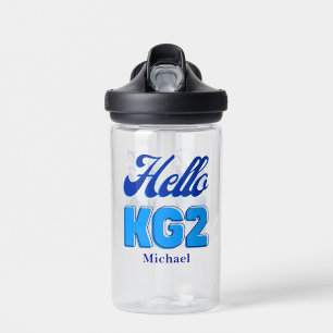 Bouteille D'eau Retour Personnalisé À L'École, KG2, Hello Kg2