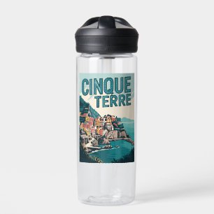 Bouteille D'eau Retro Cinque Terre Randonnée Design Cadeau
