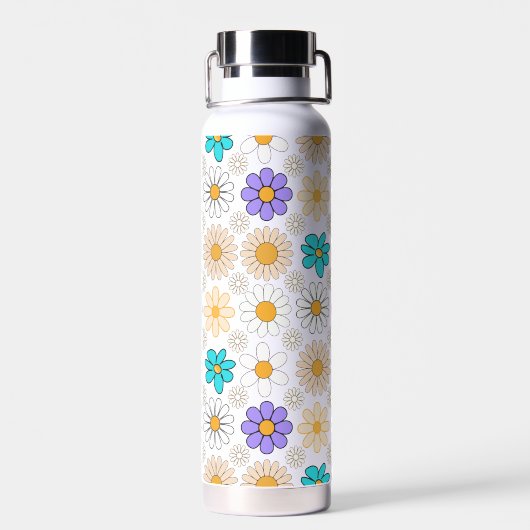 Bouteille D'eau Retro Daisy Motif Simple.01. Aucun groupe (Arrière)