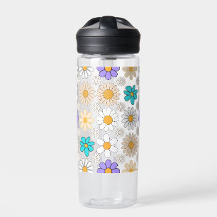 Bouteille D'eau Retro Daisy Motif Simple.01. Aucun groupe