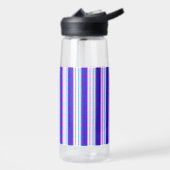 Bouteille D'eau rétro électrique rayé bleu & violet (Gauche)