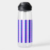 Bouteille D'eau rétro électrique rayé bleu & violet (Arrière)