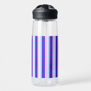 Bouteille D'eau rétro électrique rayé bleu & violet
