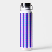 Bouteille D'eau rétro électrique rayé bleu & violet (Arrière)