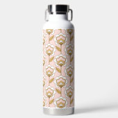 Bouteille D'eau Retro Jardin rose motif floral (Avant)