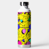 Bouteille D'eau Retro Jaune 80s Memphis Abstrait (Droite)