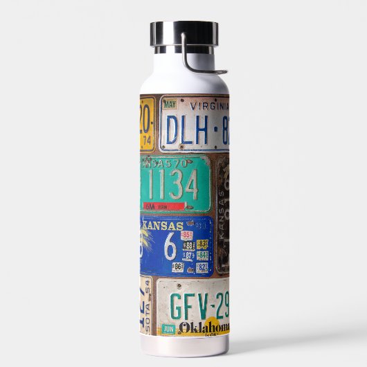 Bouteille D'eau Retro License Plate Collection (Gauche)