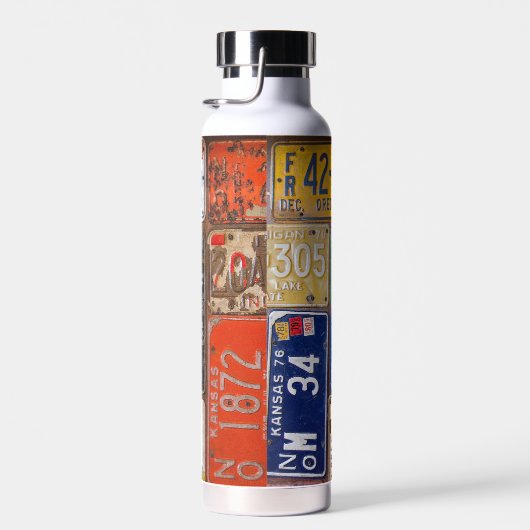 Bouteille D'eau Retro License Plate Collection (Plage)