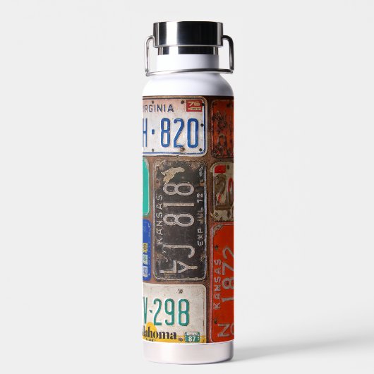 Bouteille D'eau Retro License Plate Collection (Arrière)