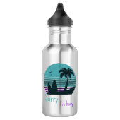 Bouteille D'eau Retro Sunset - Désolé, je suis occupé (Droite)
