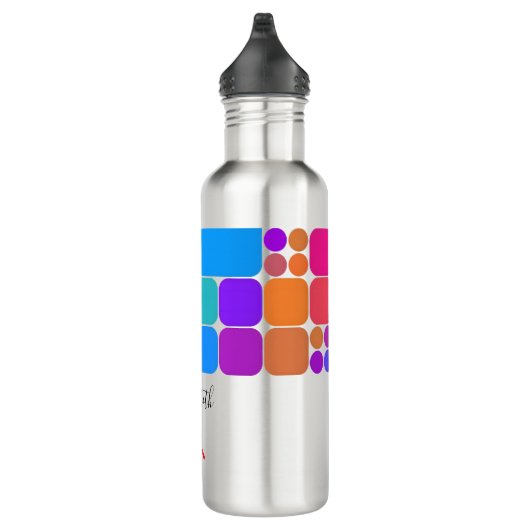 Bouteille D'eau Retro Tiles Personalized  | Dink Well (Droite)