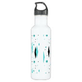 Bouteille d'eau Retro Turquoise Diamants & Starbur (Dos)