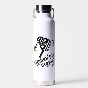 Bouteille D'eau Retro Vintage Funny Pickleball Cuisine fermée