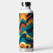 Bouteille D'eau Retro Wavy Pattern Modern Abstract (Droite)