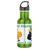 Bouteille d'eau réutilisable de Noël imprimée 24oz (Devant)