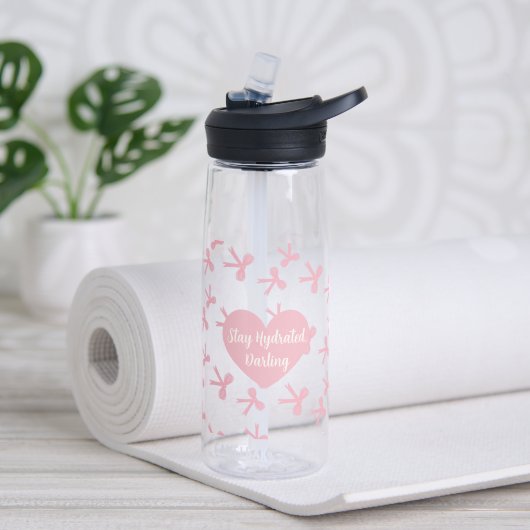 Bouteille d'eau Rêves de Nœud Rose (Yoga (pivotée))