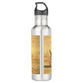 Bouteille D'eau rhinocéros mignons en afrique (Dos)