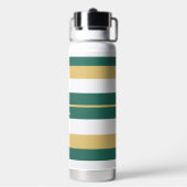 Bouteille D'eau Rhythm Stripes Lines Green Gold White (Arrière)