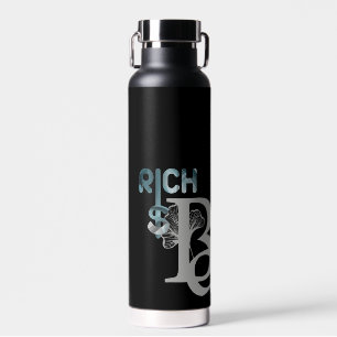 Bouteille D'eau RICH Water Bottle Trend Art Abstrait Bleu Océan